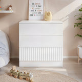 Flair Luca 3 Drawer Chest Ribbed White