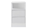 Flair Luca Mid Sleeper Ribbed Storage Bed White