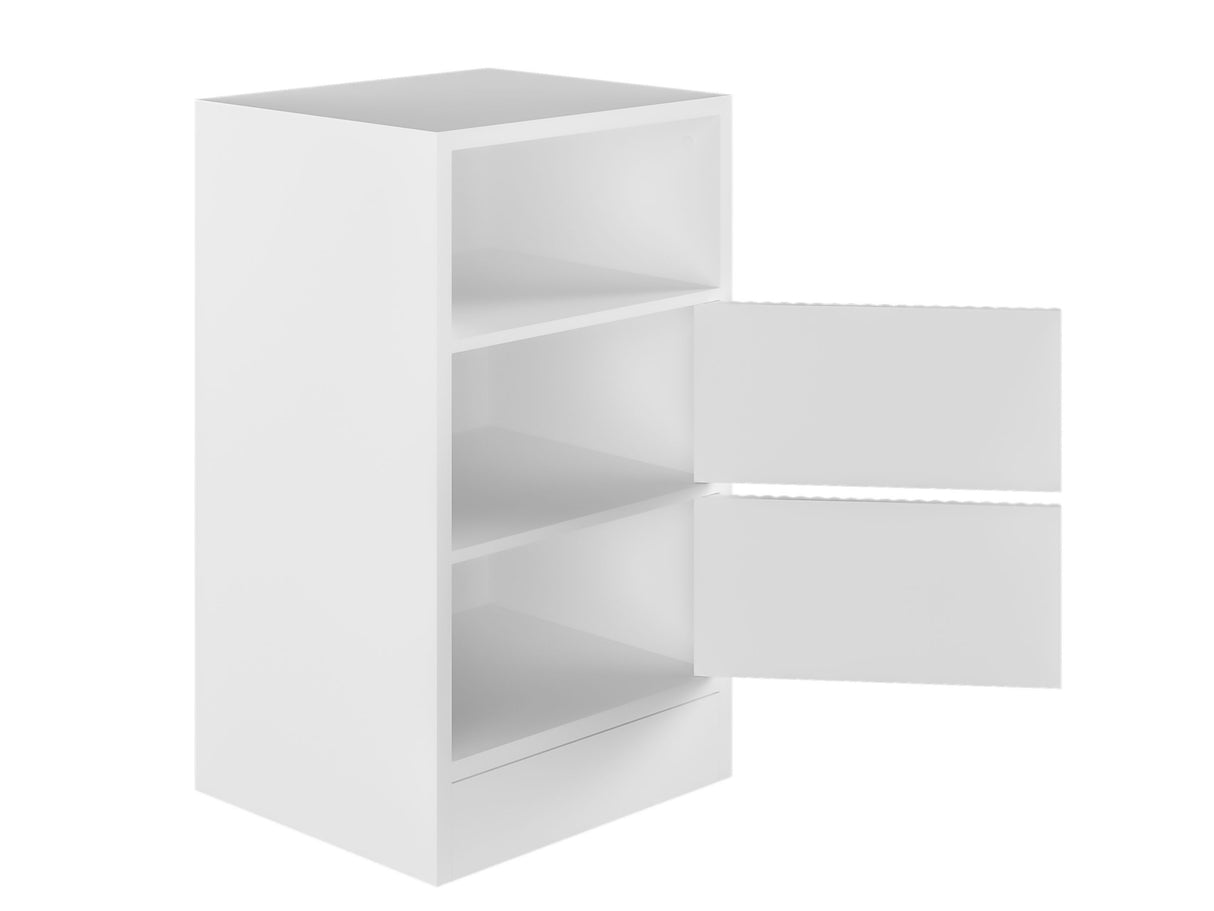 Flair Luca Mid Sleeper Ribbed Storage Bed White