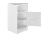 Flair Luca Mid Sleeper Ribbed Storage Bed White