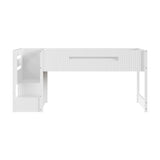 Flair Luca Ribbed Mid Sleeper Bed White