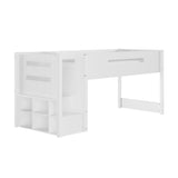 Flair Luca Mid Sleeper with 3 Drawer Chest White Ribbed