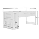 Flair Luca Mid Sleeper Ribbed Storage Bed White