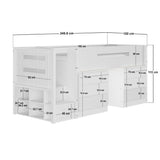 Flair Luca Mid Sleeper Ribbed Storage Bed White