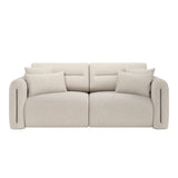 SOLACE+CO Mabel 3 Seater Sofa Beige Chenille