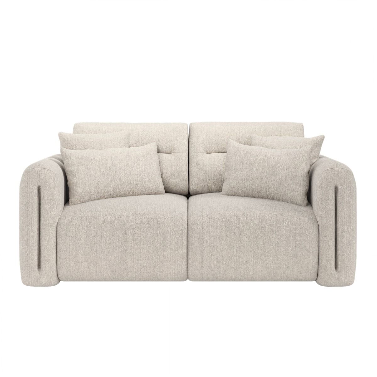 SOLACE+CO Mabel 2 Seater Sofa Beige Chenille
