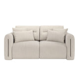 SOLACE+CO Mabel 2 Seater Sofa Beige Chenille