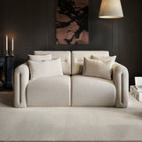 SOLACE+CO Mabel 2 Seater Sofa Beige Chenille