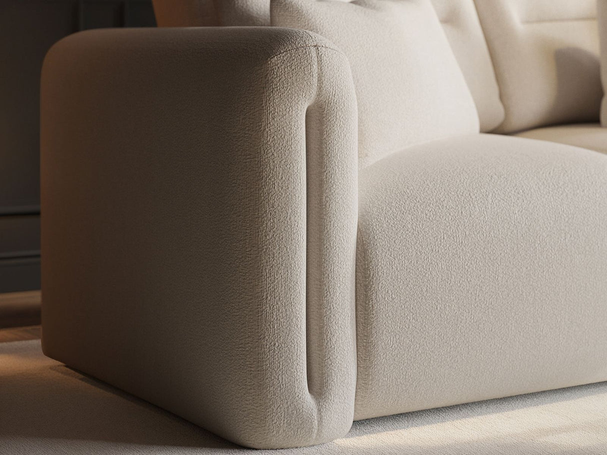 SOLACE+CO Mabel 2 Seater Sofa Beige Chenille