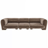 SOLACE+CO Maddox 4 Seater Chocolate Velvet Sofa
