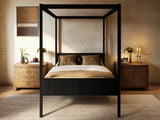 Flair Maddy 4 Poster Bed Frame Solid Pine Black Double