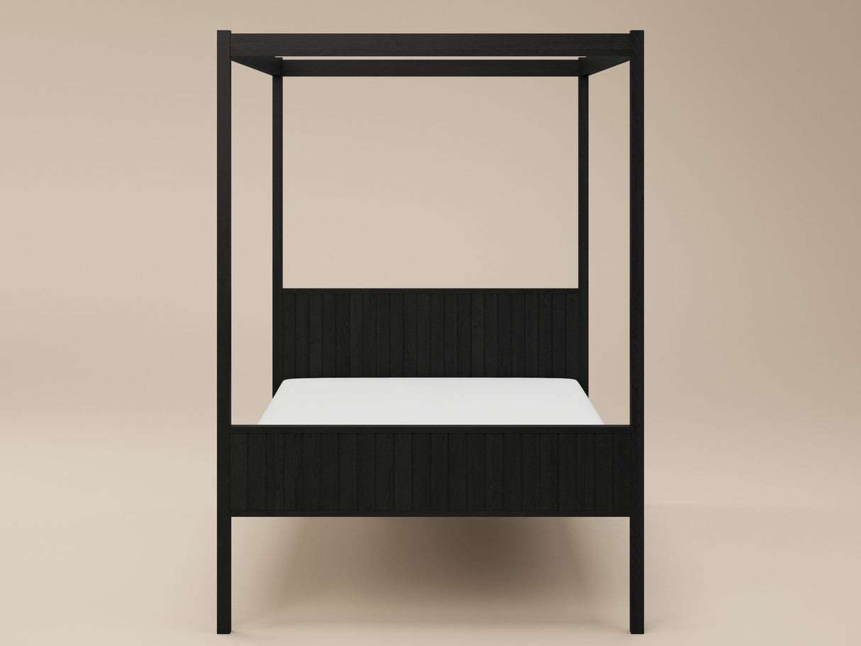 Flair Maddy 4 Poster Bed Frame Solid Pine Black Double