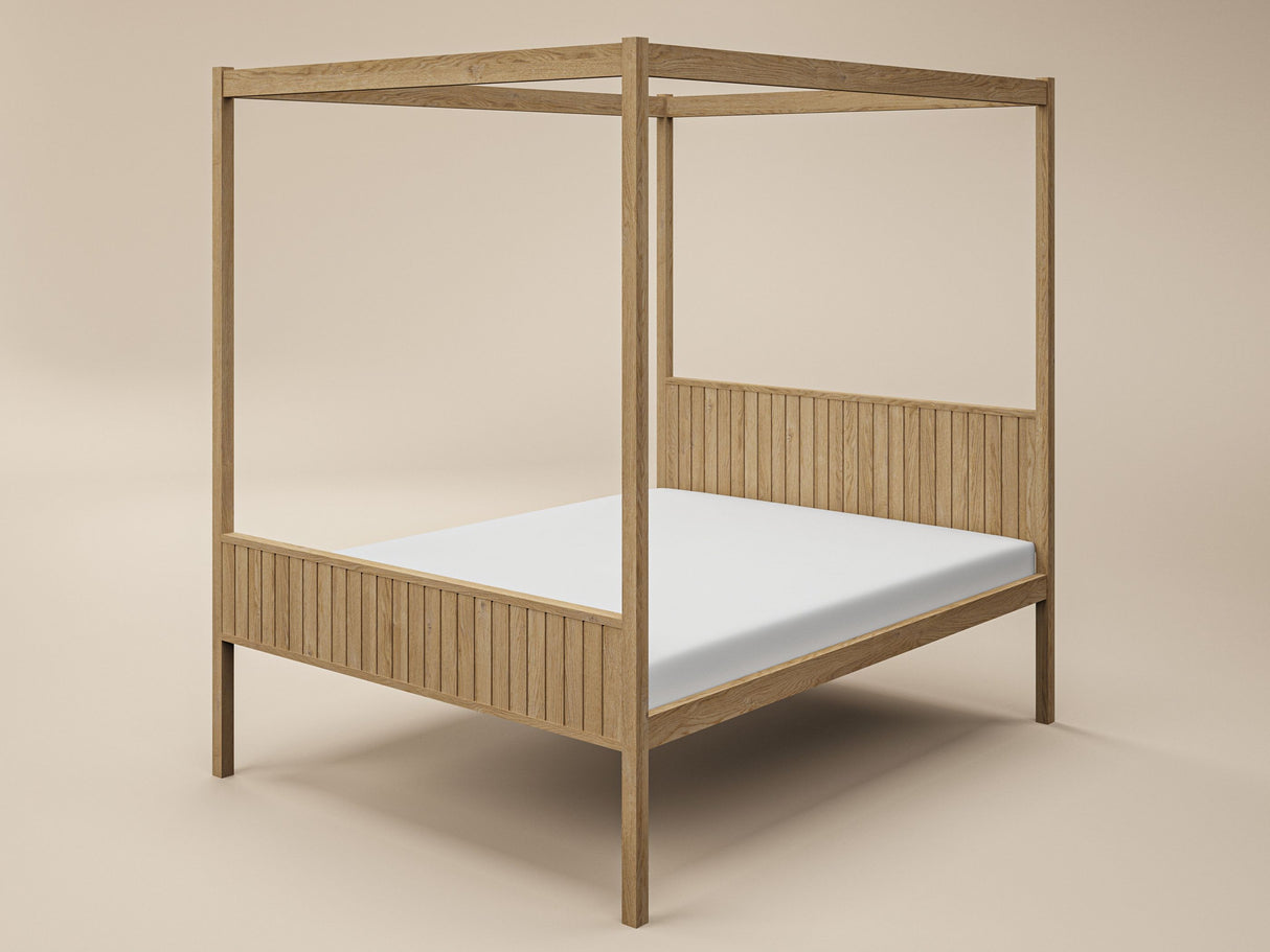 Flair Maddy 4 Poster Bed Frame Solid Pine Natural Kingsize