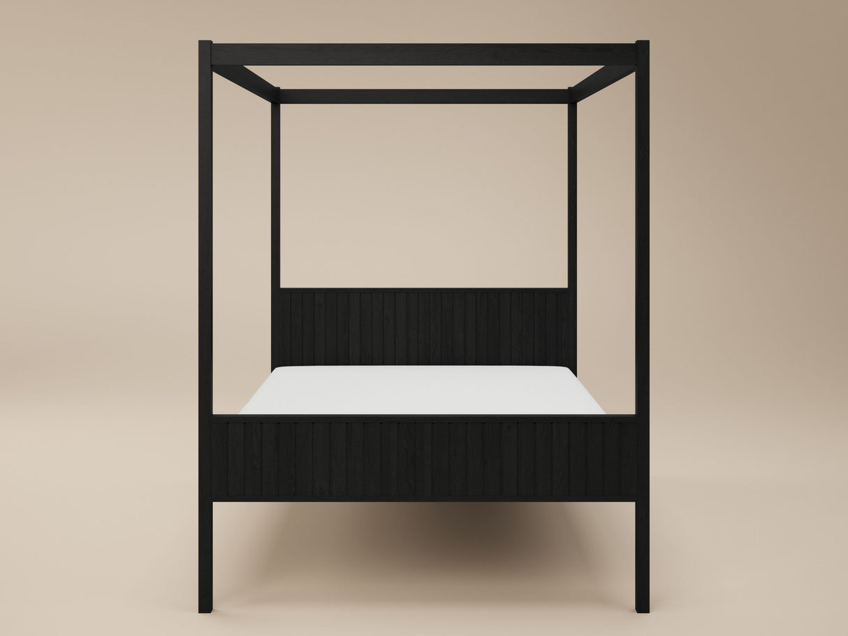 Flair Maddy 4 Poster Bed Frame Solid Pine Black Kingsize