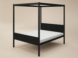 Flair Maddy 4 Poster Bed Frame Solid Pine Black Kingsize