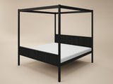 Flair Maddy 4 Poster Bed Frame Solid Pine Black SuperKing