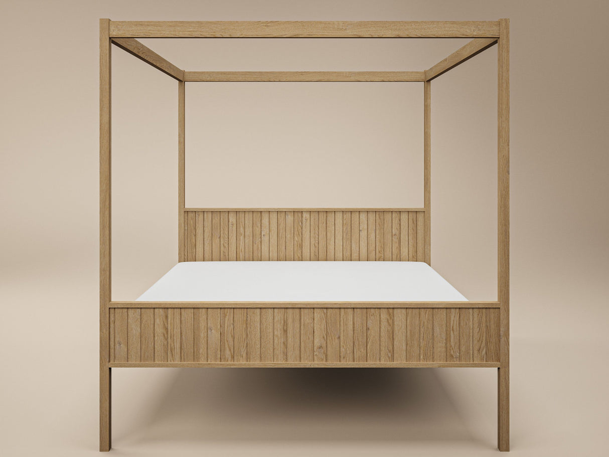 Flair Maddy 4 Poster Bed Frame Solid Pine Natural SuperKing