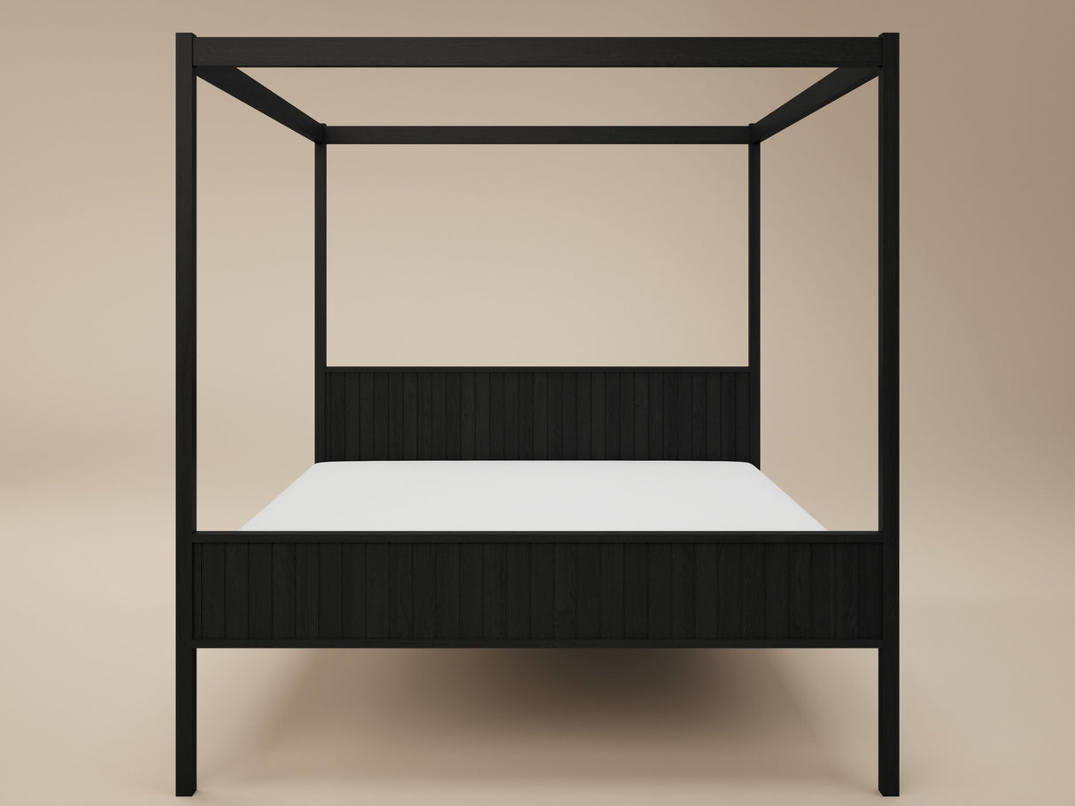 Flair Maddy 4 Poster Bed Frame Solid Pine Black SuperKing