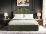 Flair Margot Double Ottoman Bed Green Velvet