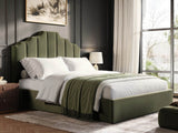 Flair Margot Double Ottoman Bed Green Velvet