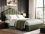 Flair Margot Double Ottoman Bed Green Velvet
