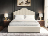 Flair Margot Double Ottoman Bed Beige Linen