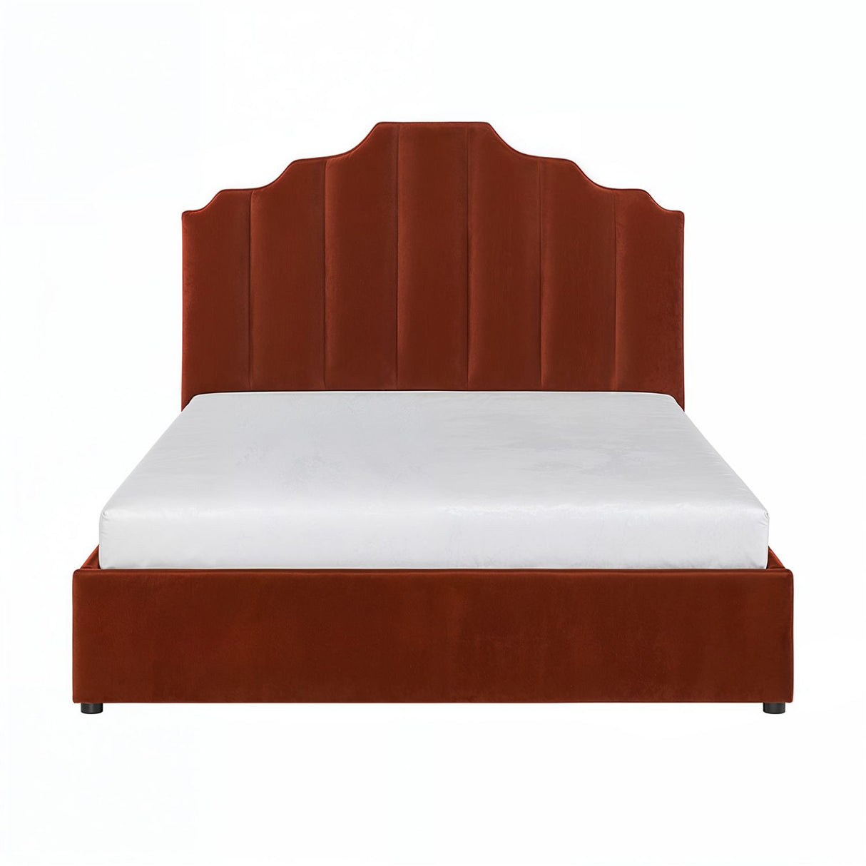 Flair Margot Kingsize Ottoman Bed Orange Velvet