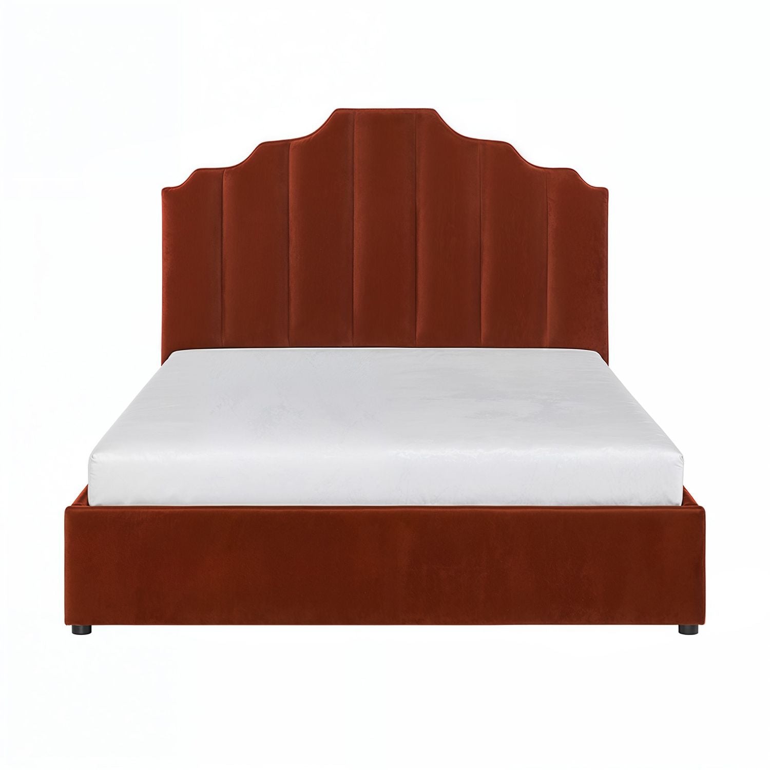 Flair Margot Kingsize Ottoman Bed Orange Velvet