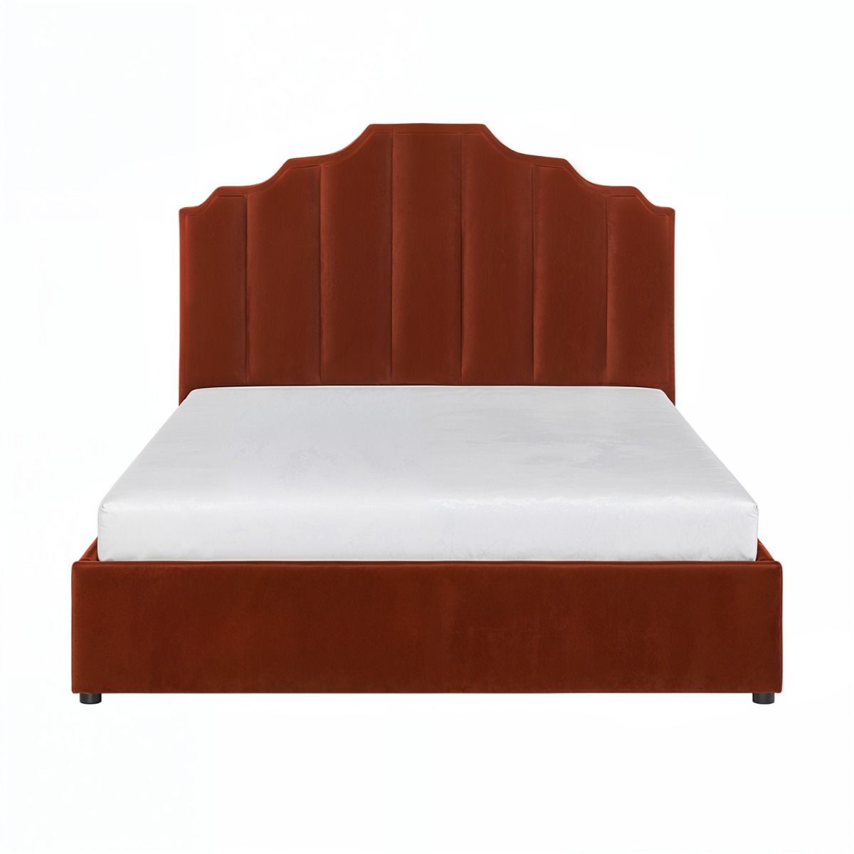 Flair Margot Kingsize Ottoman Bed Orange Velvet