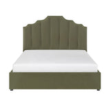 Flair Margot Double Ottoman Bed Green Velvet