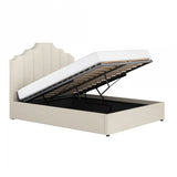 Flair Margot Double Ottoman Bed Beige Linen