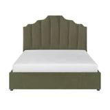 Flair Margot Double Ottoman Bed Green Velvet