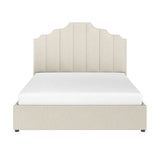 Flair Margot Double Ottoman Bed Beige Linen