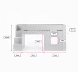 Flair Marlowe Staircase Mid Sleeper with Storage White