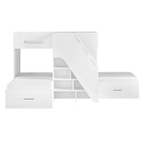 Flair Mason Staircase Triple Sleeper with Storage White