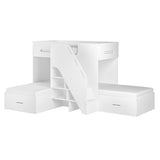 Flair Mason Staircase Triple Sleeper with Storage White