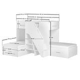 Flair Mason Staircase Triple Sleeper with Storage White