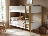 Flair Mateo Detachable Ribbed Bunk Bed Oak & White