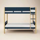Flair Mateo Detachable Ribbed Bunk Bed Oak & Navy