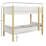Flair Mateo Detachable Ribbed Bunk Bed Oak & White