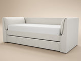 Flair Max Day Bed with Trundle Cream Chenille