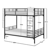 Flair Metayal Small Double Bunk Black Metal