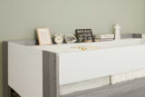 Flair Hampton High Sleeper with Wardrobe White & Grey