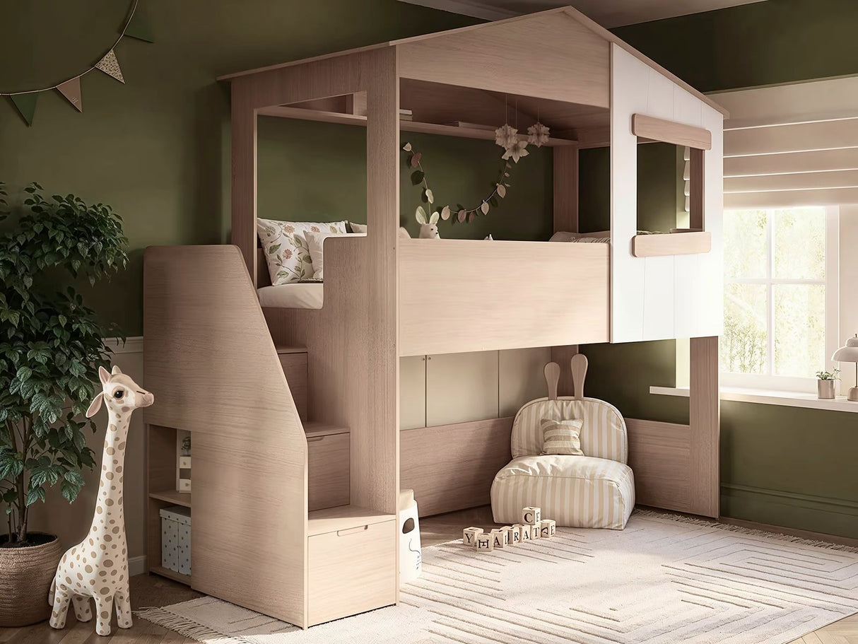 Flair Dreamland House Staircase Mid Sleeper Oak & White