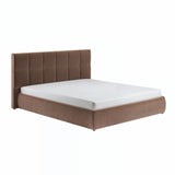 SOLACE+CO Mika Ottoman Bed Chocolate Velvet Double
