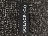 SOLACE+CO Miller Curved Headboard Bed Frame Black Chenille-Kingsize