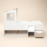 Flair Millie Low Sleeper House Bed with Storage White