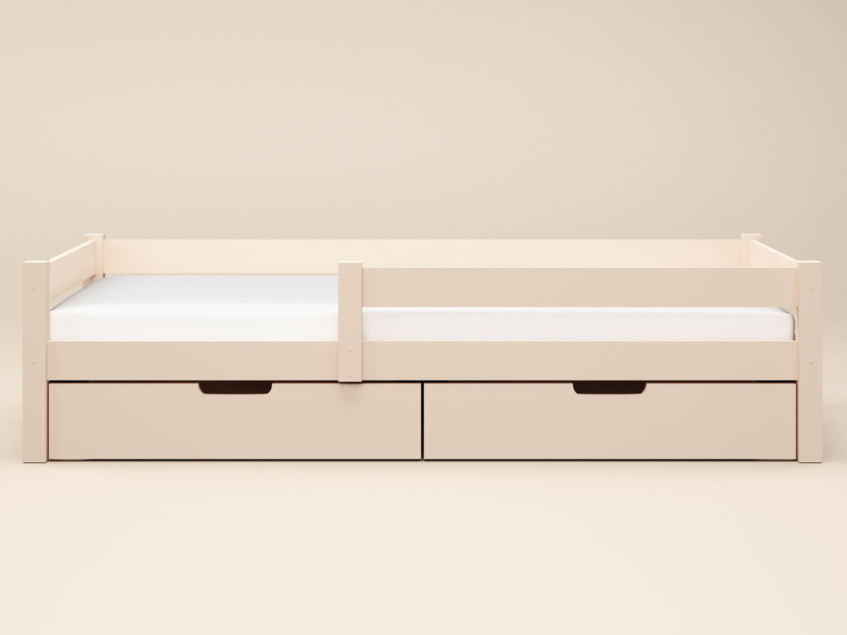 Flair Milo Single Bed with Storage Pine Warm Beige