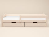 Flair Milo Single Bed with Storage Pine Warm Beige