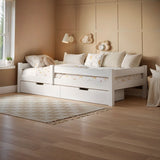 Flair Milo Single Bed with Storage Pine White